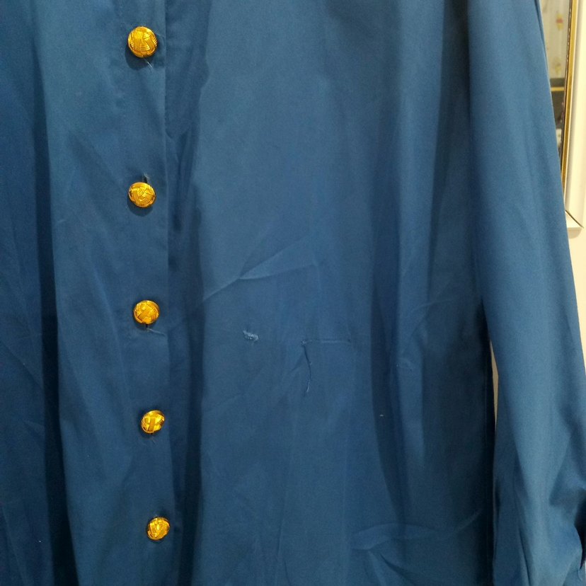 Mavi Düğmeli Kadın Gömlek - Görsel 3