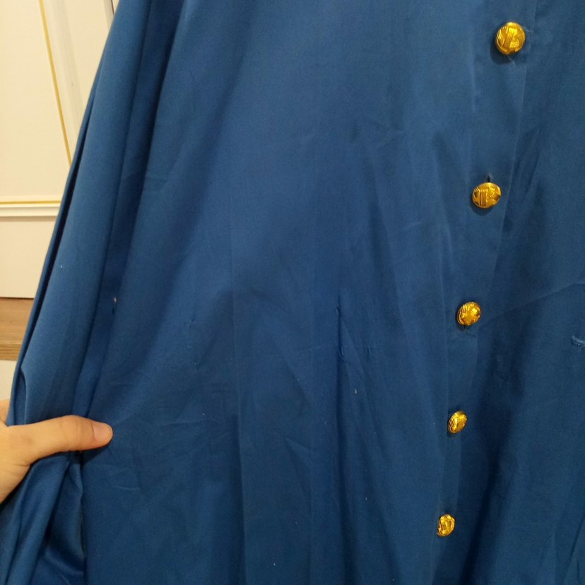 Mavi Düğmeli Kadın Gömlek - Görsel 2