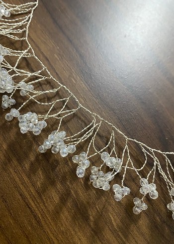  Beden Beyaz Boncuklu Bohem Saç/başörtüsü gelinlik Aksesuarı