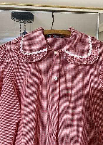 Pötikare desen vintage tunik gömlek