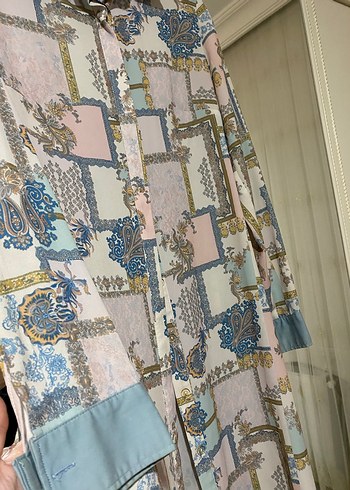 40 Beden çeşitli Renk Vintage desenli tunik gömlek
