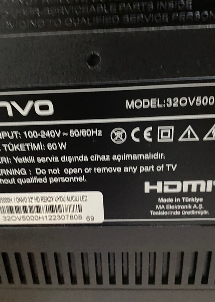 ONVO 30V5000H 32 inç 82 ekran - Görsel 3