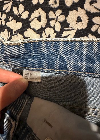 H&M Düğmeli Kot Etek