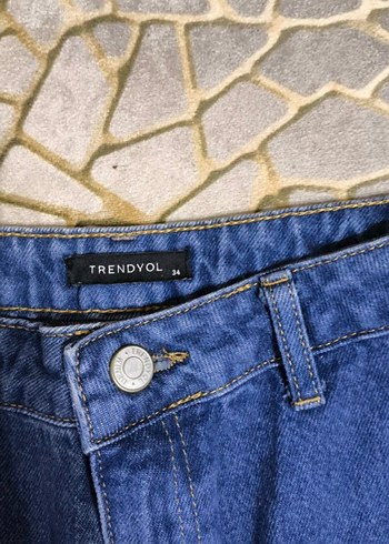 Trendyol & Milla Kadın Mavi Kot Pantolon - Kemerli, Regular Fit