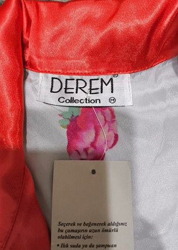 m Beden Çiçek Desenli Uzun Kollu Kadın Pijama Takımı