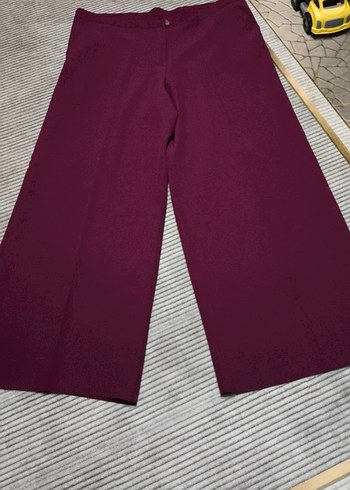 Bordo Kumaş Kadın Pantolon