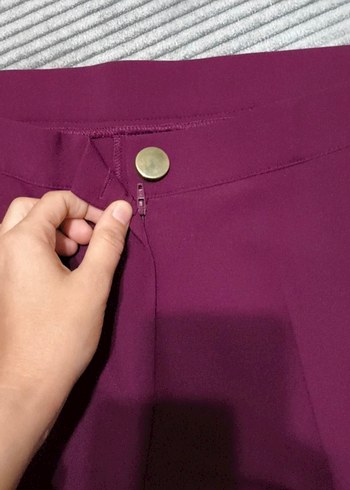 Diğer Bordo Kumaş Kadın Pantolon