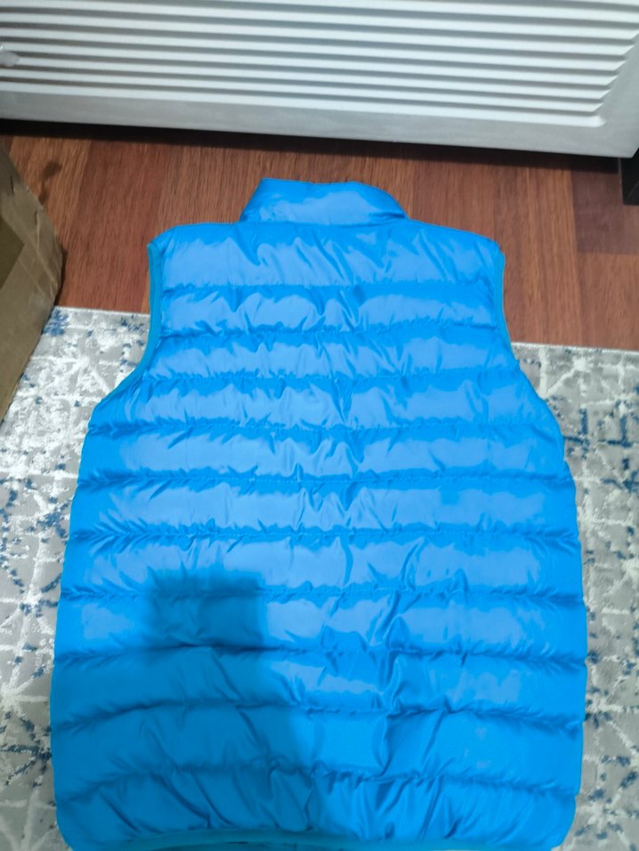 Mavi Şişme Yelek Fermuarlı - Görsel 4