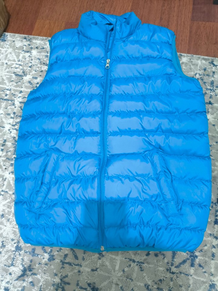 Mavi Şişme Yelek Fermuarlı - Görsel 2