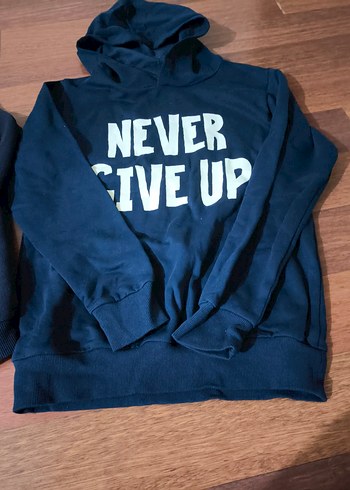 Erkek Çocuk Siyah Fermuarlı ve Kapüşonlu Sweatshirt 10 11 yaş - Görsel 3