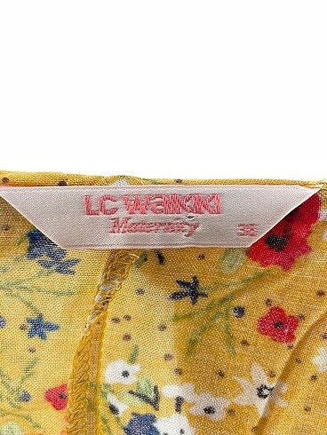 38 Beden sarı Renk LC Waikiki Kısa Elbise %70 İndirimli.