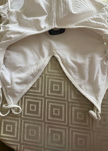 Zara kadın beyaz Mayo - Görsel 6