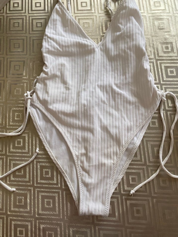 Zara kadın beyaz Mayo - Görsel 3