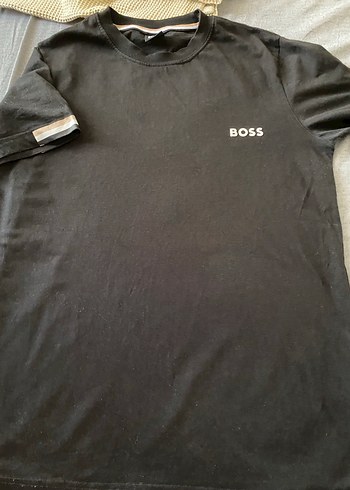m Beden BOSS Siyah Baskılı Kısa Kollu Tişört