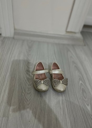 Bej Tokalı Kız Çocuk Babet Ayakkabı - Görsel 2