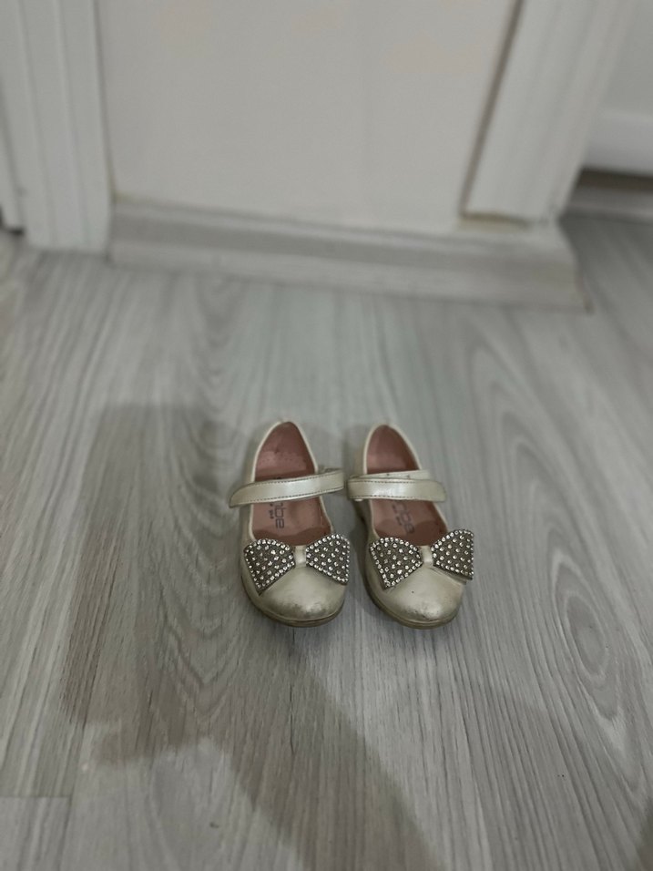 Bej Tokalı Kız Çocuk Babet Ayakkabı - Görsel 2