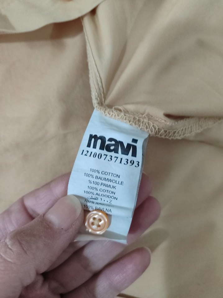 Bej Kadın Keten Gömlek - Görsel 5