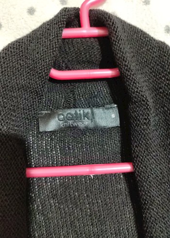 Siyah Midi Kadın Keten Hırka - Görsel 4