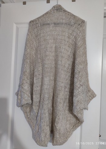 Bej Örgü Kadın yün Hırka - Görsel 2