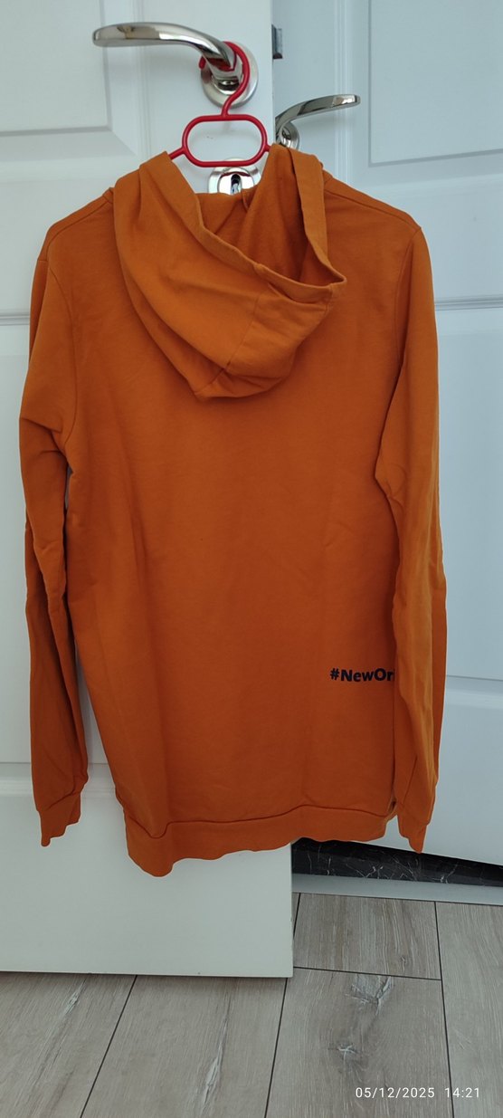 Turuncu Kapüşonlu Uzun Kollu Sweatshirt - Görsel 2