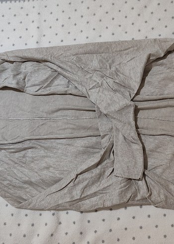 Gri Keten Salaş Kadın Hırka - Görsel 6