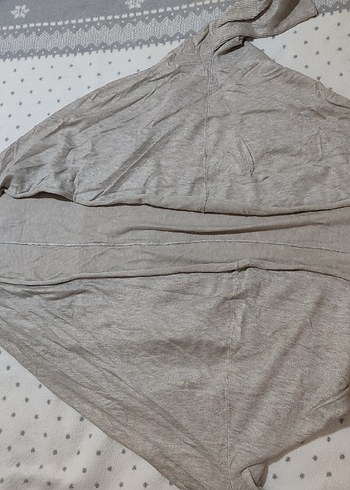 Gri Keten Salaş Kadın Hırka - Görsel 5