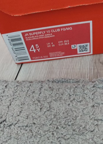 Nike Siyah Erkek çocuk Futbol Ayakkabısı Velcro 36.5 - Görsel 6