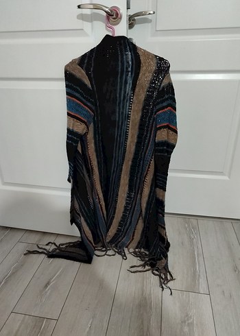 Uzun Bohem Tarzı Bağlamalı Hırka - Görsel 2