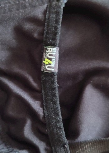 Siyah V Yakalı, Fermuarlı Spor Üst - Görsel 3