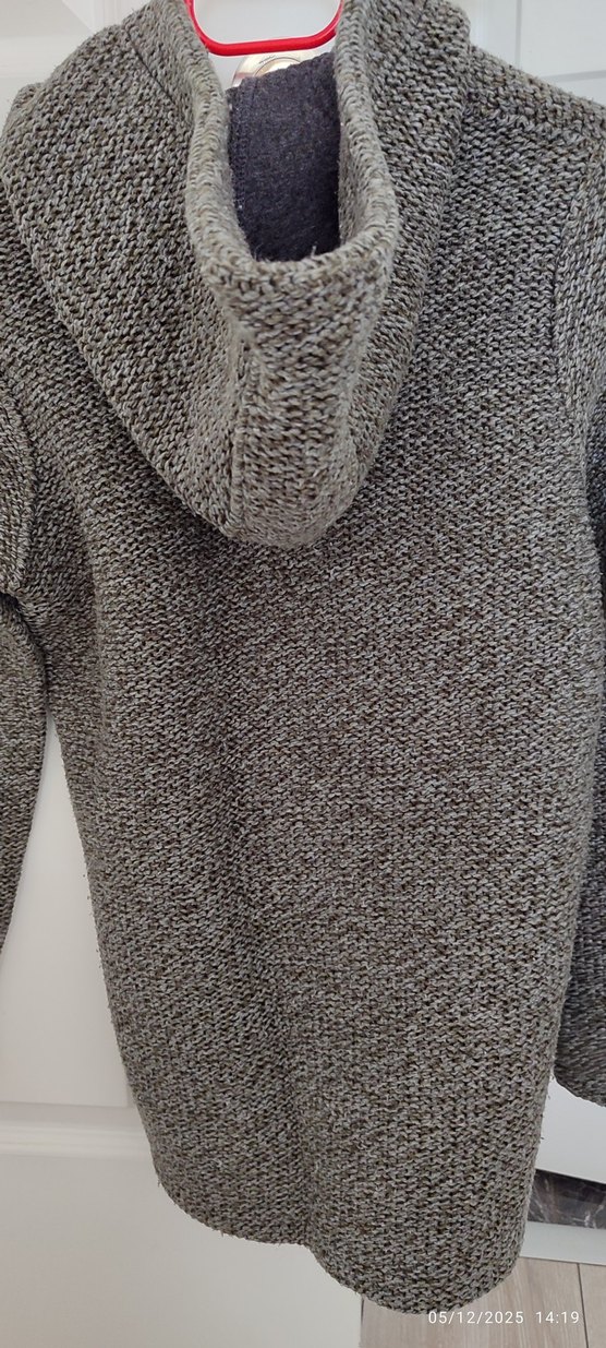 Düğmeli Gri Erkek Çocuk Yün Kaban - Görsel 3