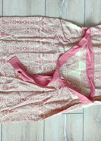 Nakışlı Dantel Detaylı Pembe Hamile Tunik - Görsel 2