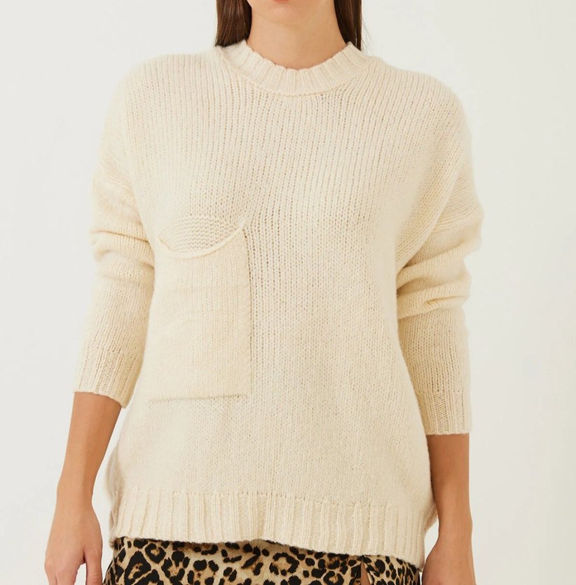 Bej Kadın Triko Kazak - Görsel 4