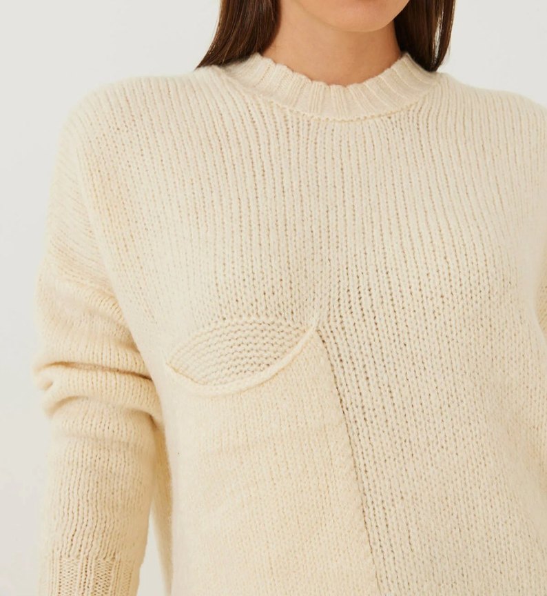 Bej Kadın Triko Kazak - Görsel 2