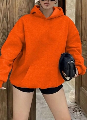 Unisex oversize kapüşonlu sweatshirt 