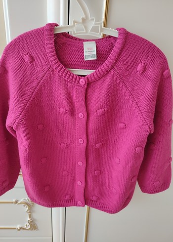 Kız Çocuk Pembe Triko Hırka