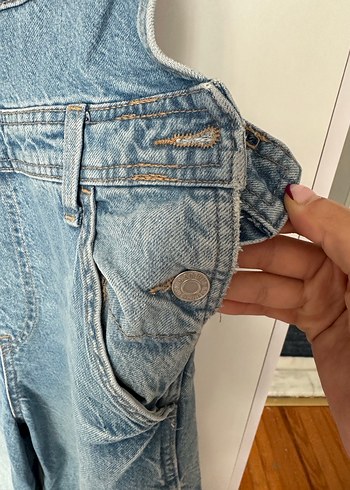 Kadın hamile Mavi KotTulum - Görsel 3