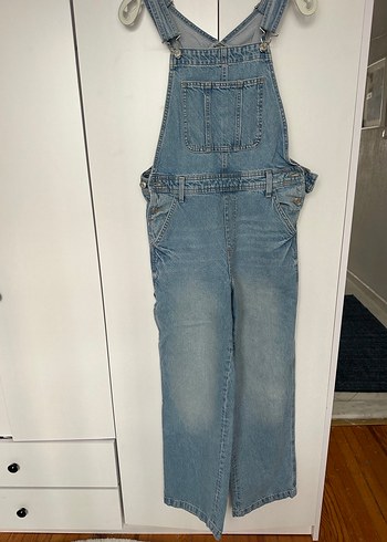 Kadın hamile Mavi KotTulum - Görsel 2