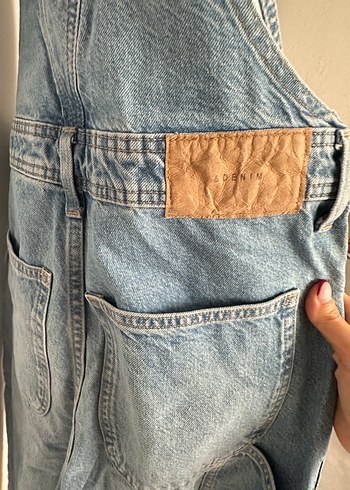 Kadın hamile Mavi KotTulum - Görsel 4