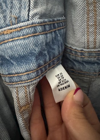 Kadın hamile Mavi KotTulum - Görsel 5