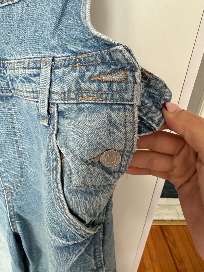 Kadın hamile Mavi KotTulum - Görsel 3