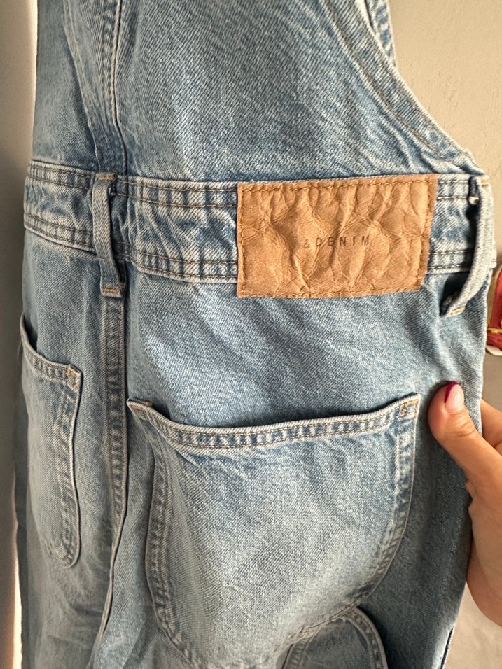 Kadın hamile Mavi KotTulum - Görsel 4