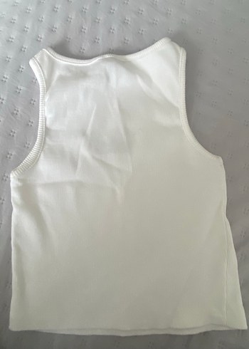 Beyaz Spor Pamuklu Kadın Atlet - Görsel 2