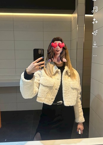 Suni Yünlü Crop Ceket - Görsel 4