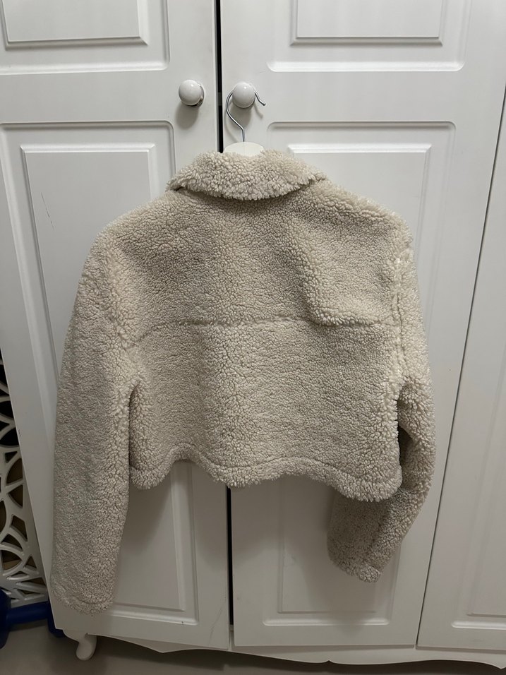 Suni Yünlü Crop Ceket - Görsel 2