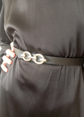 Beden Siyah ince Kadın Kemer