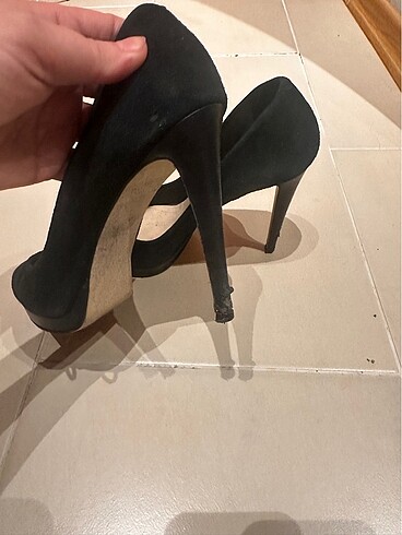 40 Beden siyah Renk Siyah süet stiletto ayakkabı