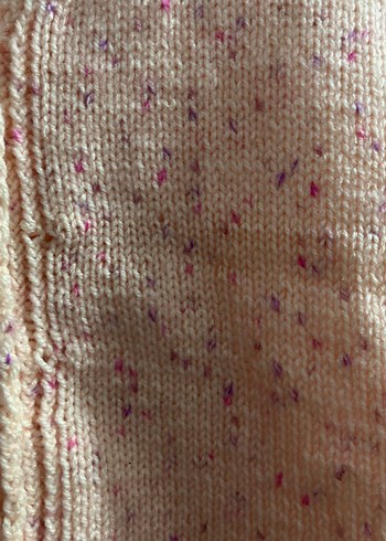 Kız Çocuk Pembe V Yaka Örgü yelek - Görsel 2