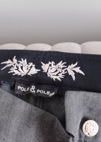 Gri Kadın Kumaş Pantolon Midi Boy - Görsel 2