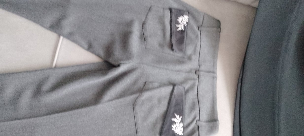 Gri Kadın Kumaş Pantolon Midi Boy - Görsel 5