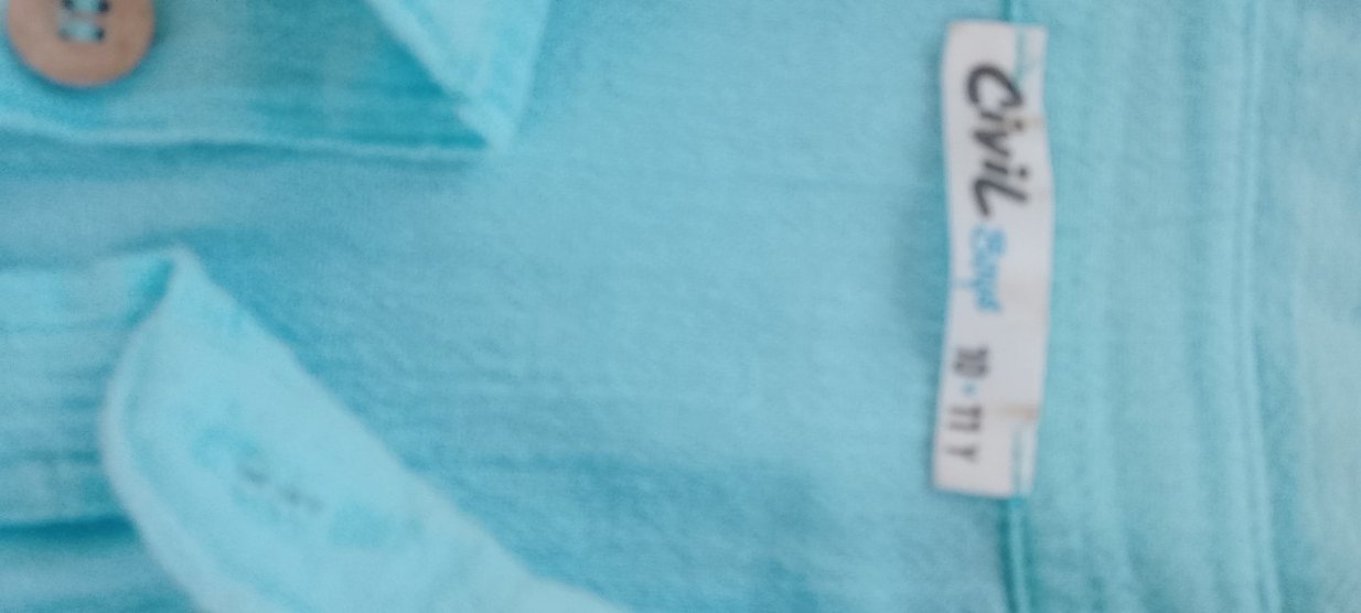 Turkuaz Keten Erkek Çocuk Gömlek - Görsel 2